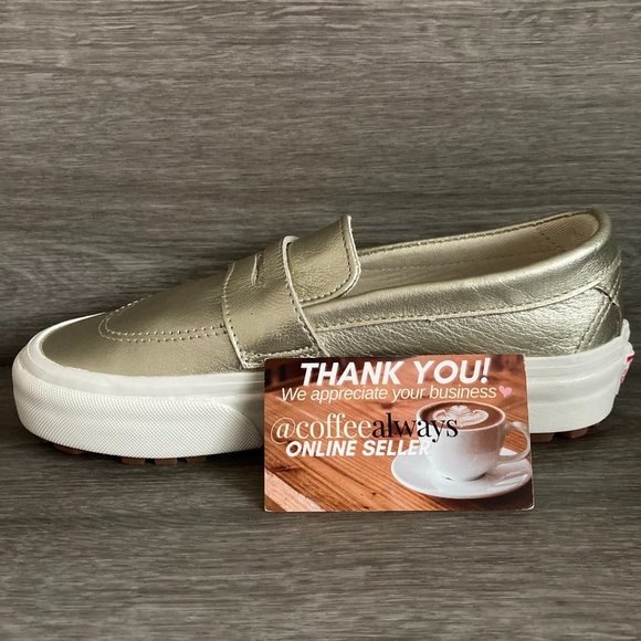 Vans Style 53 Soft Leather Light Gold Marshmallow Size 5 Women's NWOB - Picture 4 of 7